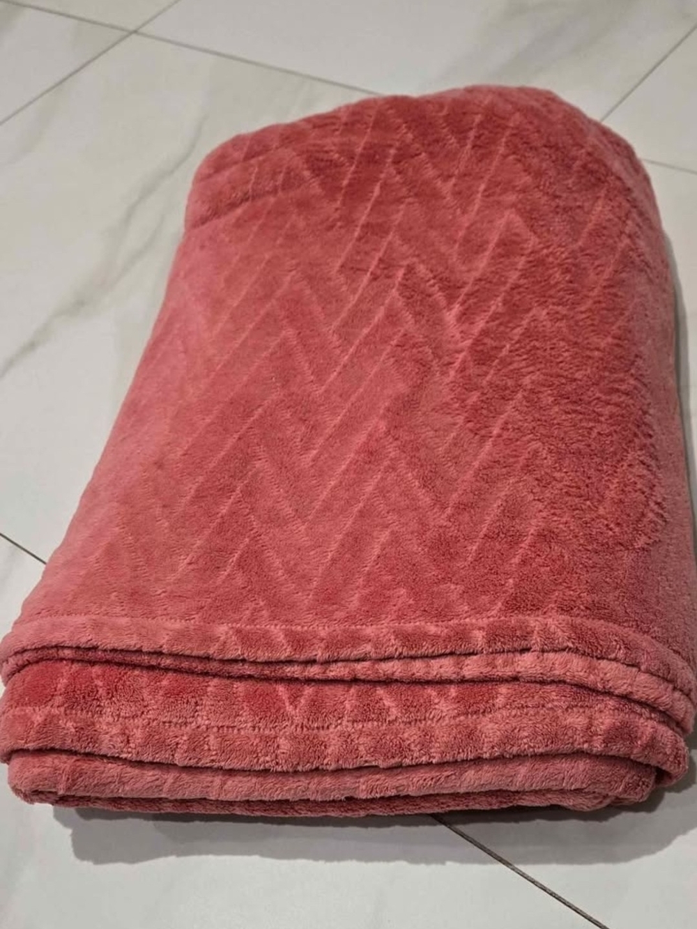 Queen Size Soft Blanket Salmon Color